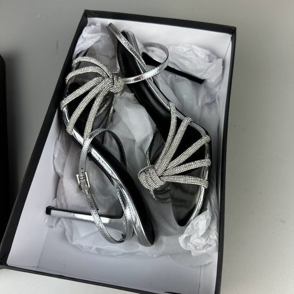 Tony Bianco Kyla Sandal in Silver Foil - Picture 4 of 9